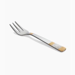 Fns Jessica Cake Fork, 24 carat Gold